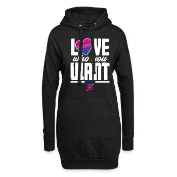 Bisexuel LGBTQ+ Bi LGBTQ - Sweat-shirt à capuche long Femme - noir - Devant