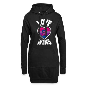 Bisexuel LGBTQ+ Bi LGBTQ - Sweat-shirt à capuche long Femme - noir - Devant