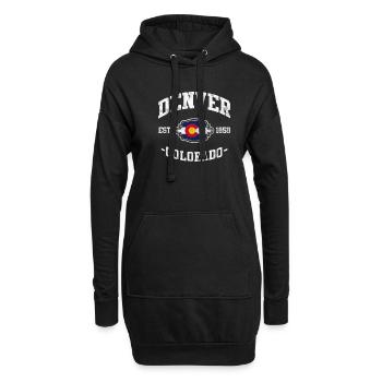 Colorado USA Amerika Denver Geschenk - Hoodie-Kleid - Schwarz - Vorne