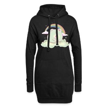Coquette Esthétique Rose Kawaii Frog Centre-ville - Sweat-shirt à capuche long Femme - noir - Devant