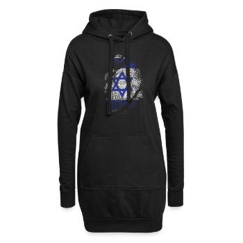 Israël ADN Jérusalem Hébreu Vrai Juif - Sweat-shirt à capuche long Femme - noir - Devant