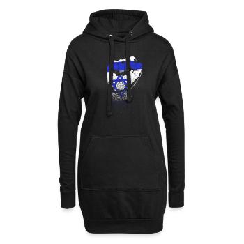 Israël Faust Jérusalem Hébreu Vrai Juif - Sweat-shirt à capuche long Femme - noir - Devant