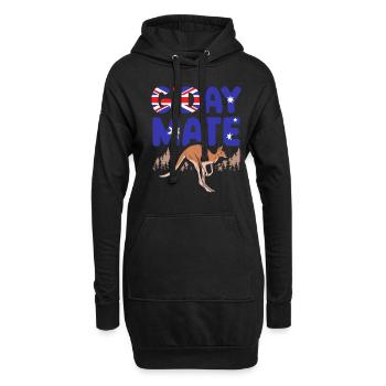 G-day Mate Australia Flag Wildlife Animal Känguru - Hoodie-Kleid - Schwarz - Vorne
