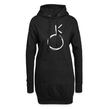 Symbole d’astrologie - Sweat-shirt à capuche long Femme - noir - Devant