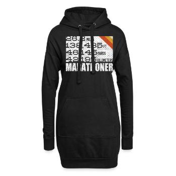 Marathonien, Marathon, Coureurs, 26, 2 - Sweat-shirt à capuche long Femme - noir - Devant