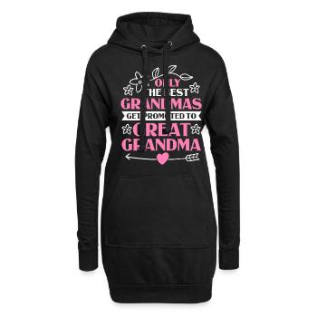 Arrière-grand-mère Grand-mère Arrière-grands-parents Grand-mère - Sweat-shirt à capuche long Femme - noir - Devant