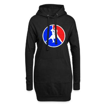 Logo de danse - Sweat-shirt à capuche long Femme - noir - Devant