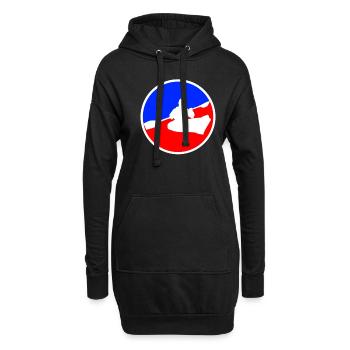 Logo du canoë-kayak - Sweat-shirt à capuche long Femme - noir - Devant