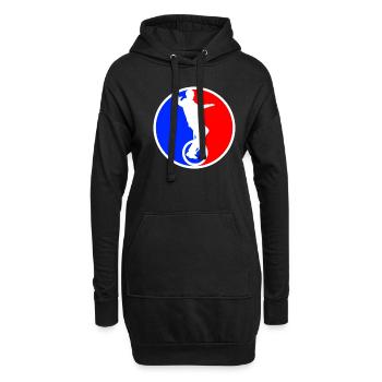 Logo de monocycle - Sweat-shirt à capuche long Femme - noir - Devant