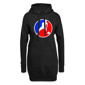 Football Logo - Sweat-shirt à capuche long Femme - noir - Devant