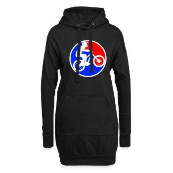 Logo du vélo de montagne - Sweat-shirt à capuche long Femme - noir - Devant