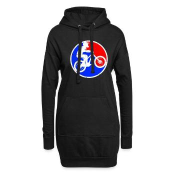 Logo du vélo de montagne - Sweat-shirt à capuche long Femme - noir - Devant