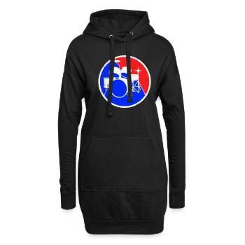 Logo de la batterie - Sweat-shirt à capuche long Femme - noir - Devant