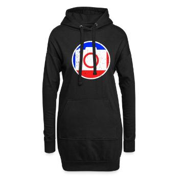 Logo de la photographie - Sweat-shirt à capuche long Femme - noir - Devant