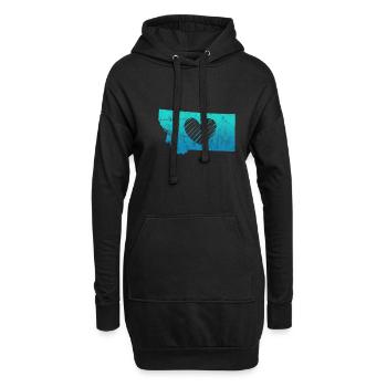 Montana Amérique États-Unis Helena Mountains Cadeau - Sweat-shirt à capuche long Femme - noir - Devant