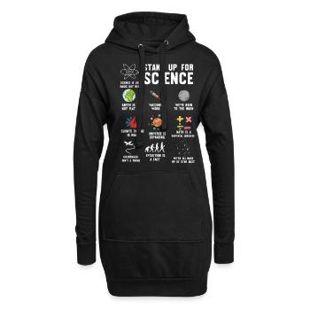 Défendez la science, la science - Sweat-shirt à capuche long Femme - noir - Devant