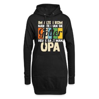 Großvater Großpapa Opi Opa - Hoodie-Kleid - Schwarz - Vorne