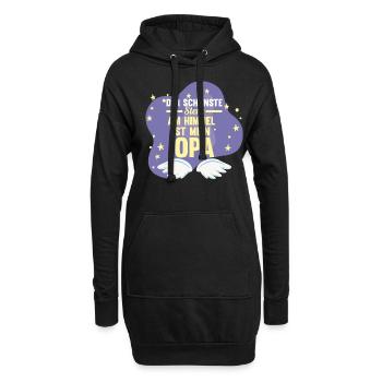 Großvater Großpapa Opi Opa - Hoodie-Kleid - Schwarz - Vorne
