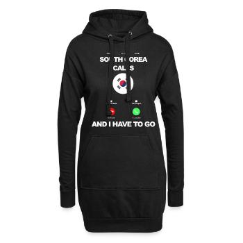 La Corée du Sud appelle et je dois y aller - Sweat-shirt à capuche long Femme - noir - Devant