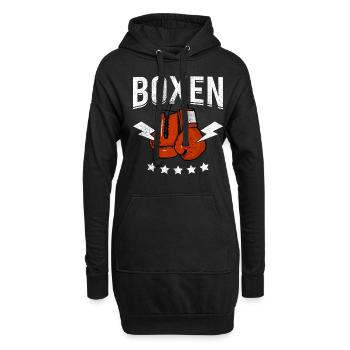 Boxen Martial Arts Boxing Box Club Boxer - Hoodie-Kleid - Schwarz - Vorne