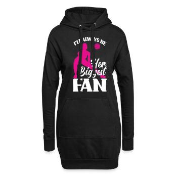 Drôle de volleyball maman papa cadeau - Sweat-shirt à capuche long Femme - noir - Devant