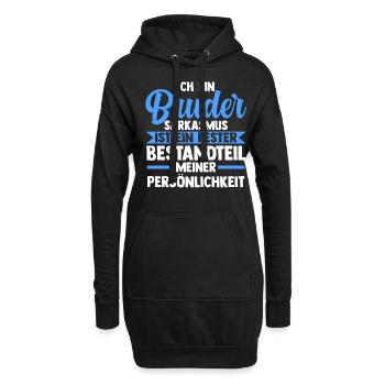 Geschwister Familie Brüder Bruder - Hoodie-Kleid - Schwarz - Vorne