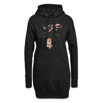 Shiba Inu Dog Dog Lover Dog Race Cadeau - Sweat-shirt à capuche long Femme - noir - Devant