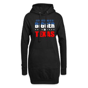 Tout est plus grand au Texas États-Unis État d’Amérique - Sweat-shirt à capuche long Femme - noir - Devant