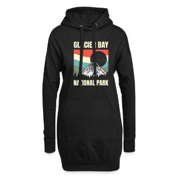 Glacier Bay National Park Alaskan Usa-staat Alaska - Hoodie-Kleid - Schwarz - Vorne