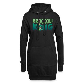 Broccoli King Vegetarisch Gemüse Gemüse Vegan - Hoodie-Kleid - Schwarz - Vorne