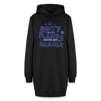 Beagle Hundeliebhaber - Hoodie-Kleid - Schwarz - Vorne - AI Model Female 172 light (172cm)