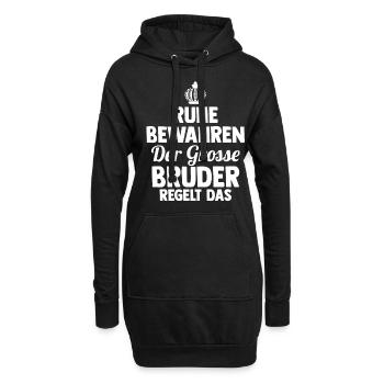Geschwister Familie Brüder Bruder - Hoodie-Kleid - Schwarz - Vorne