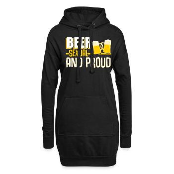 Bier lustig Braumeister Bierbrauer - Hoodie-Kleid - Schwarz - Vorne