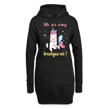 Where Are My Bridges At lustiges für Zahn - Hoodie-Kleid - Schwarz - Vorne