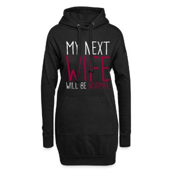 Ma prochaine femme sera normale - Sweat-shirt à capuche long Femme - noir - Devant