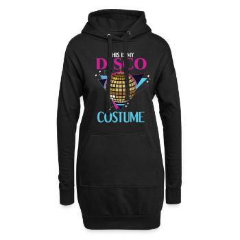 This is my disco costume - Hoodie-Kleid - Schwarz - Vorne
