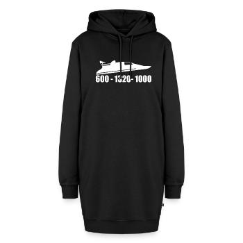 Drag Boat Racing 600 - 1320 - 1000 - Hoodie-Kleid - Schwarz - Vorne