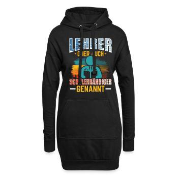 Lehrer Schülerbändiger lustiger Spruch - Hoodie-Kleid - Schwarz - Vorne