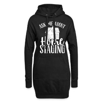 Interior Ask me about Home Staging House Stager - Hoodie-Kleid - Schwarz - Vorne