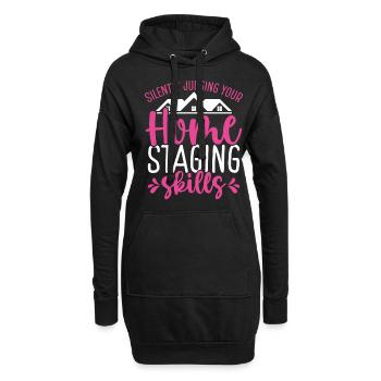 Home Staging Skills Women Interior Home Stager - Hoodie-Kleid - Schwarz - Vorne