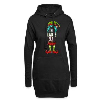 Laute Elfe Partnerlook Weihnachten - Hoodie-Kleid - Schwarz - Vorne