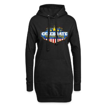Logo To Celebrate Veterans Day - Hoodie-Kleid - Schwarz - Vorne