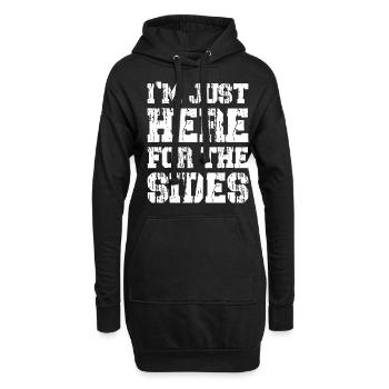 Happy Thanks Vegan - I'm Just Here For The Sides - Hoodie-Kleid - Schwarz - Vorne