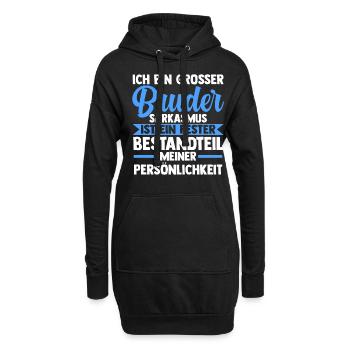 Geschwister Familie Brüder Bruder - Hoodie-Kleid - Schwarz - Vorne