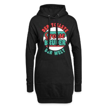 Geschwister Familie Brüder Bruder - Hoodie-Kleid - Schwarz - Vorne