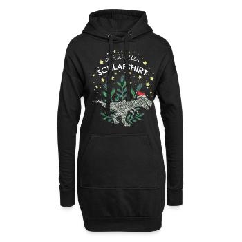 Weihnachtsmuffel Rentier Anti Kein Bock Santa - Hoodie-Kleid - Schwarz - Vorne