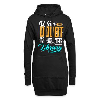 Bibliothek Bibliothekar, - Hoodie-Kleid - Schwarz - Vorne