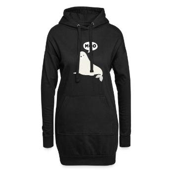 Biologie marine - Sweat-shirt à capuche long Femme - noir - Devant