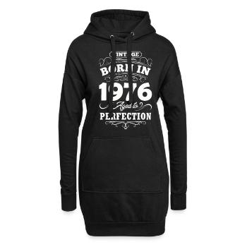 1976 Geburtstag Geschenk Birthday Jahrgang - Hoodie-Kleid - Schwarz - Vorne