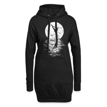 Pole Dance Tänzerin, Stangentanz, Pole Dancing - Hoodie-Kleid - Schwarz - Vorne